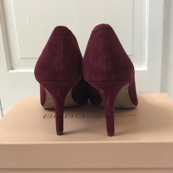 BCBGENERATION Port Wine Gardeni-X Pointed Suede Studded Heels Size 8M - Picture 3 of 7